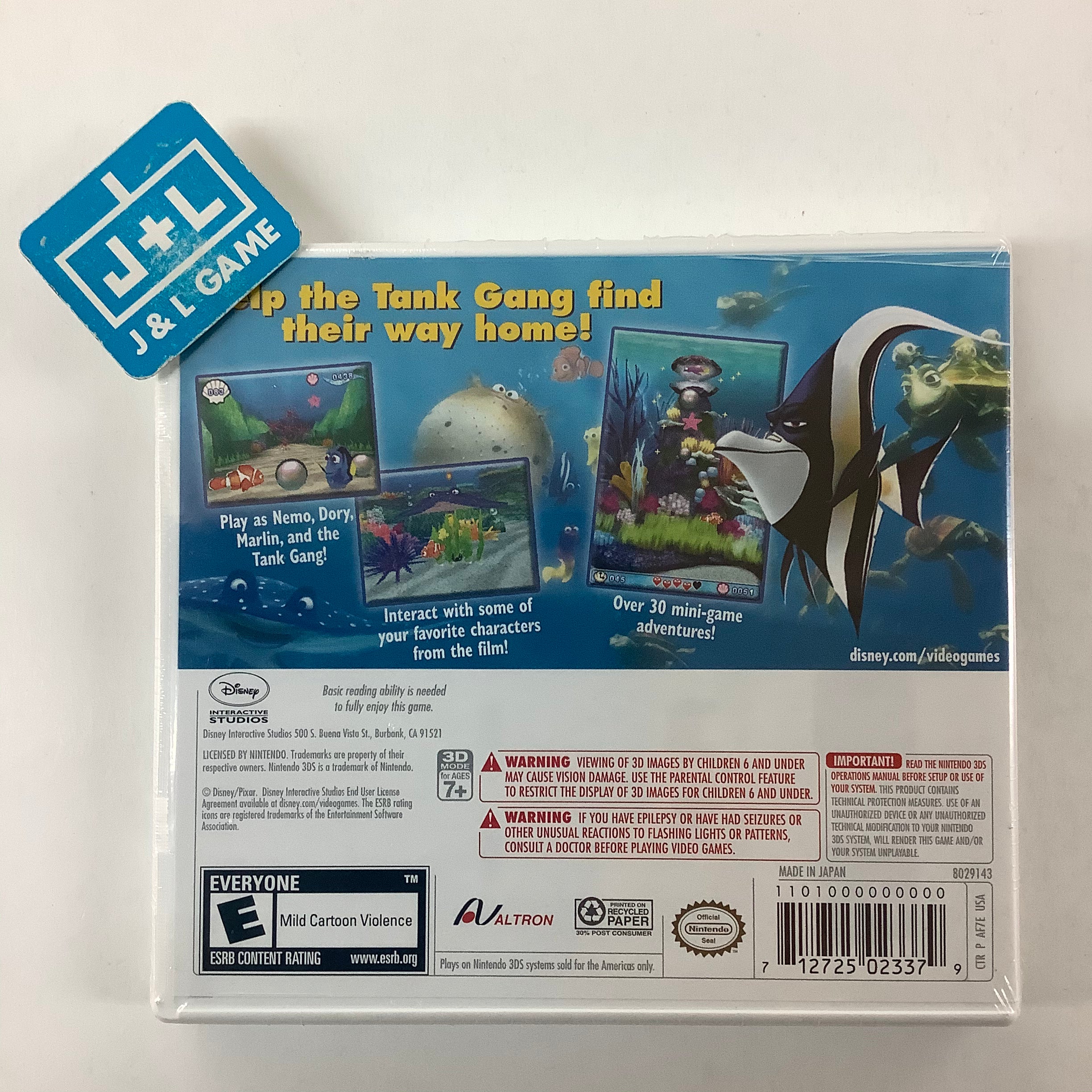 Disney/Pixar Finding Nemo: Escape to the Big Blue (Special Edition) - Nintendo 3DS Video Games Disney Interactive Studios   