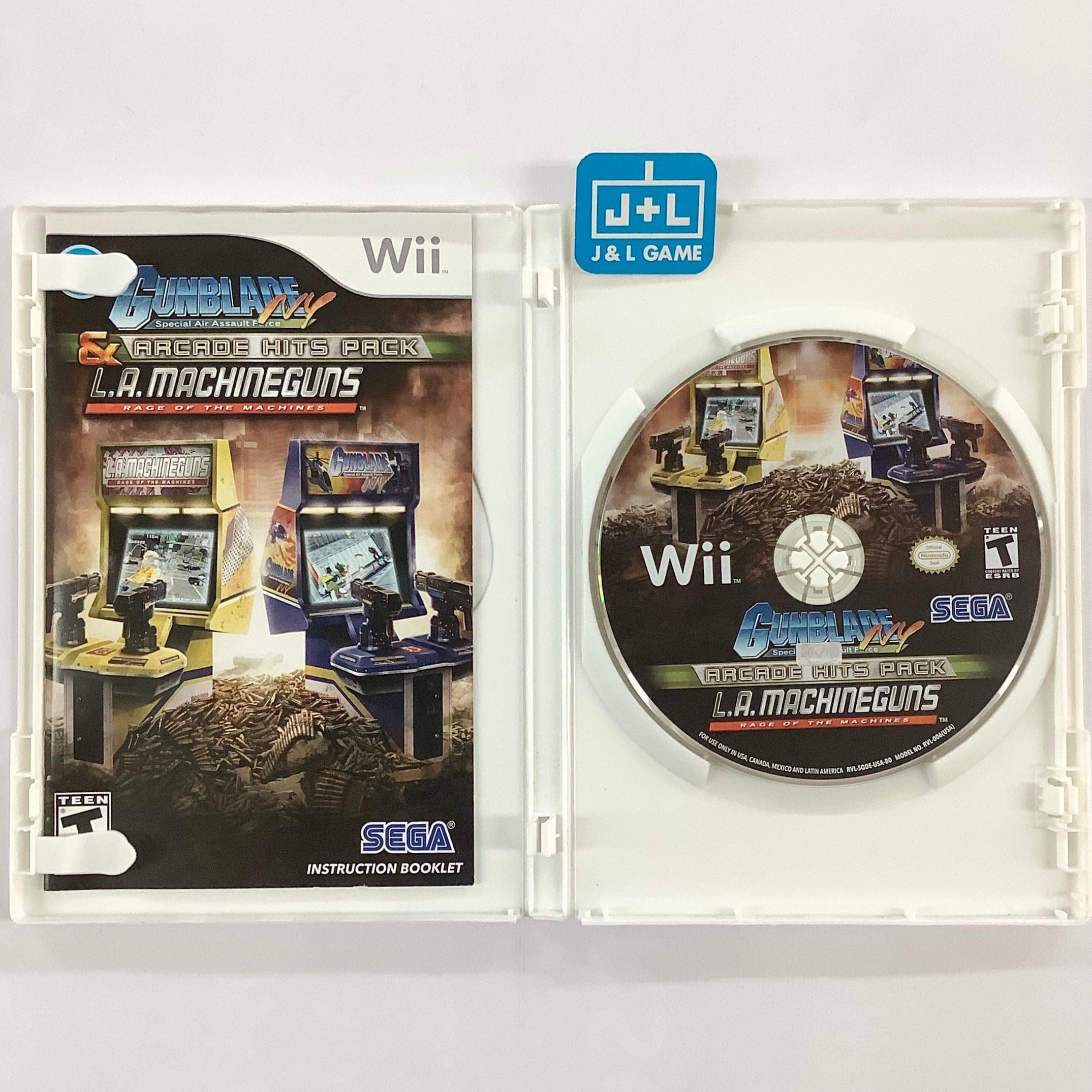 Gunblade NY & L.A. Machineguns Arcade Hits Pack - Nintendo Wii [Pre-Owned] Video Games Sega   