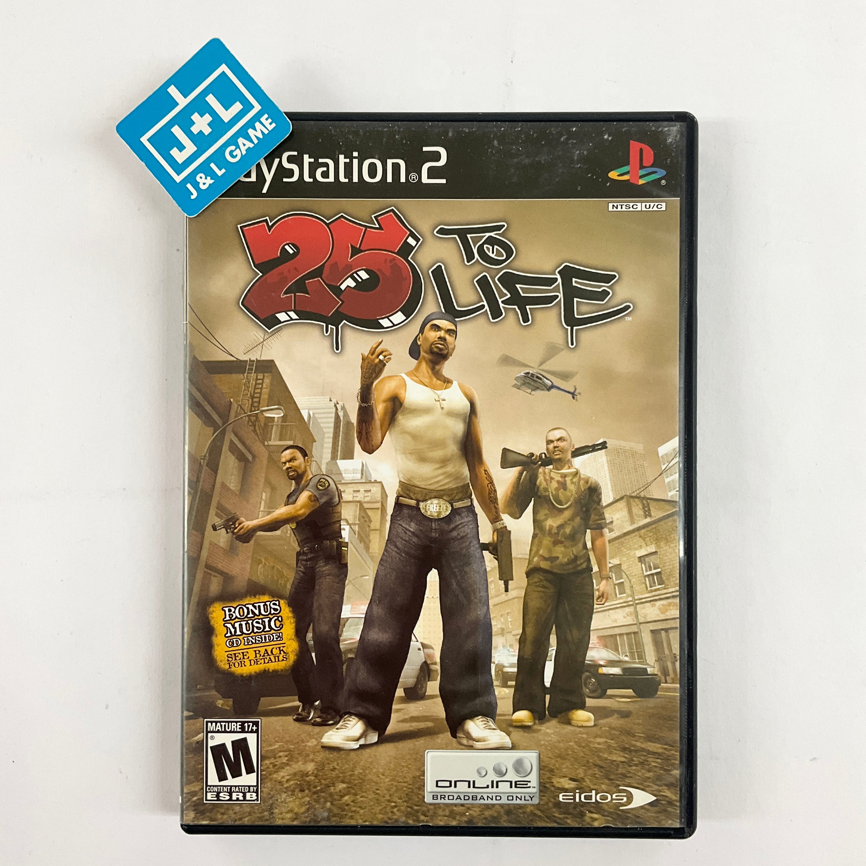 25 to Life (With Bonus  Music CD) - (PS2) PlayStation 2 [Pre-Owned] Video Games Eidos Interactive   