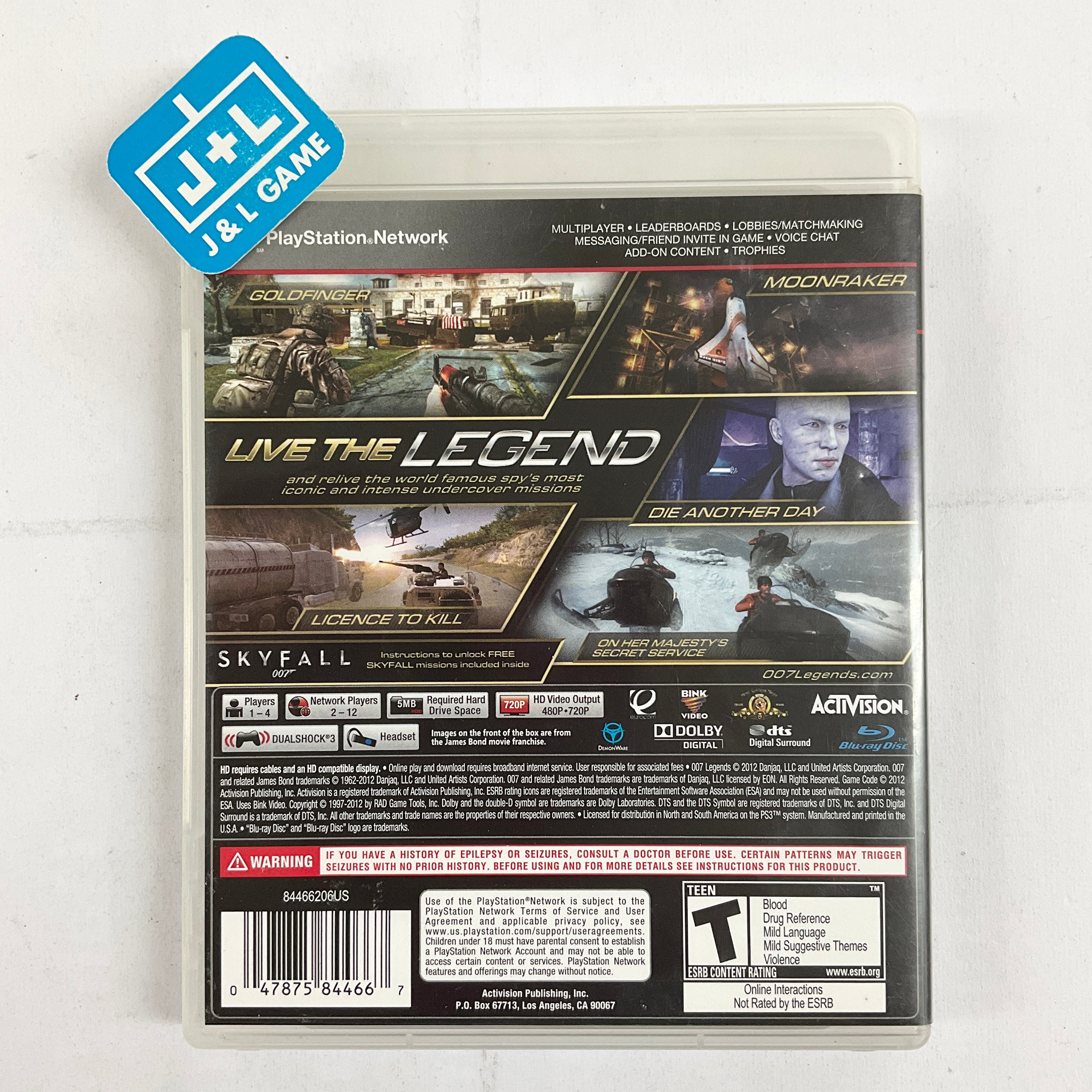 007 Legends - (PS3) PlayStation 3 [Pre-Owned] Video Games Activision   