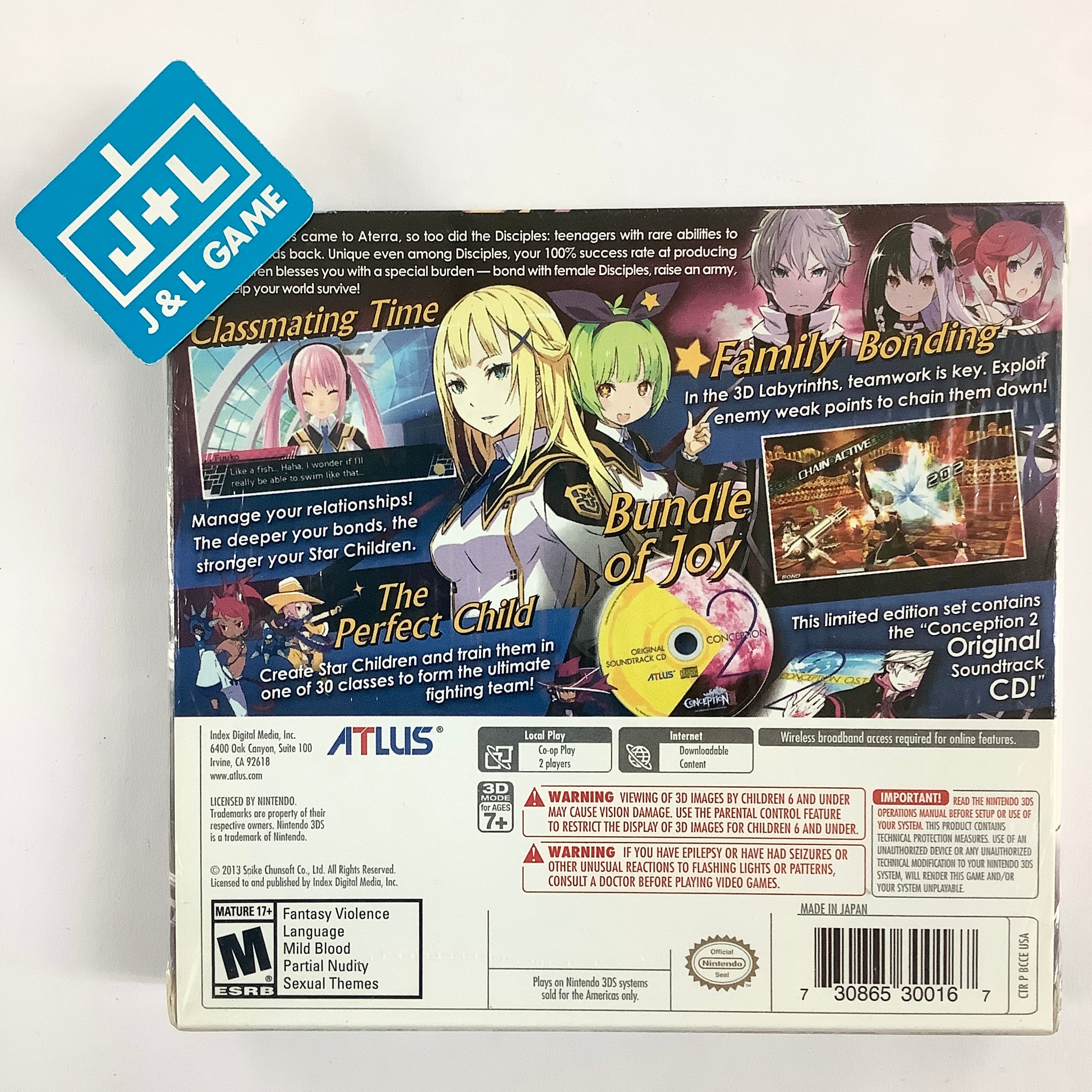 Conception II: Children of the Seven Stars (with Soundtrack CD) - Nintendo 3DS Video Games Atlus   