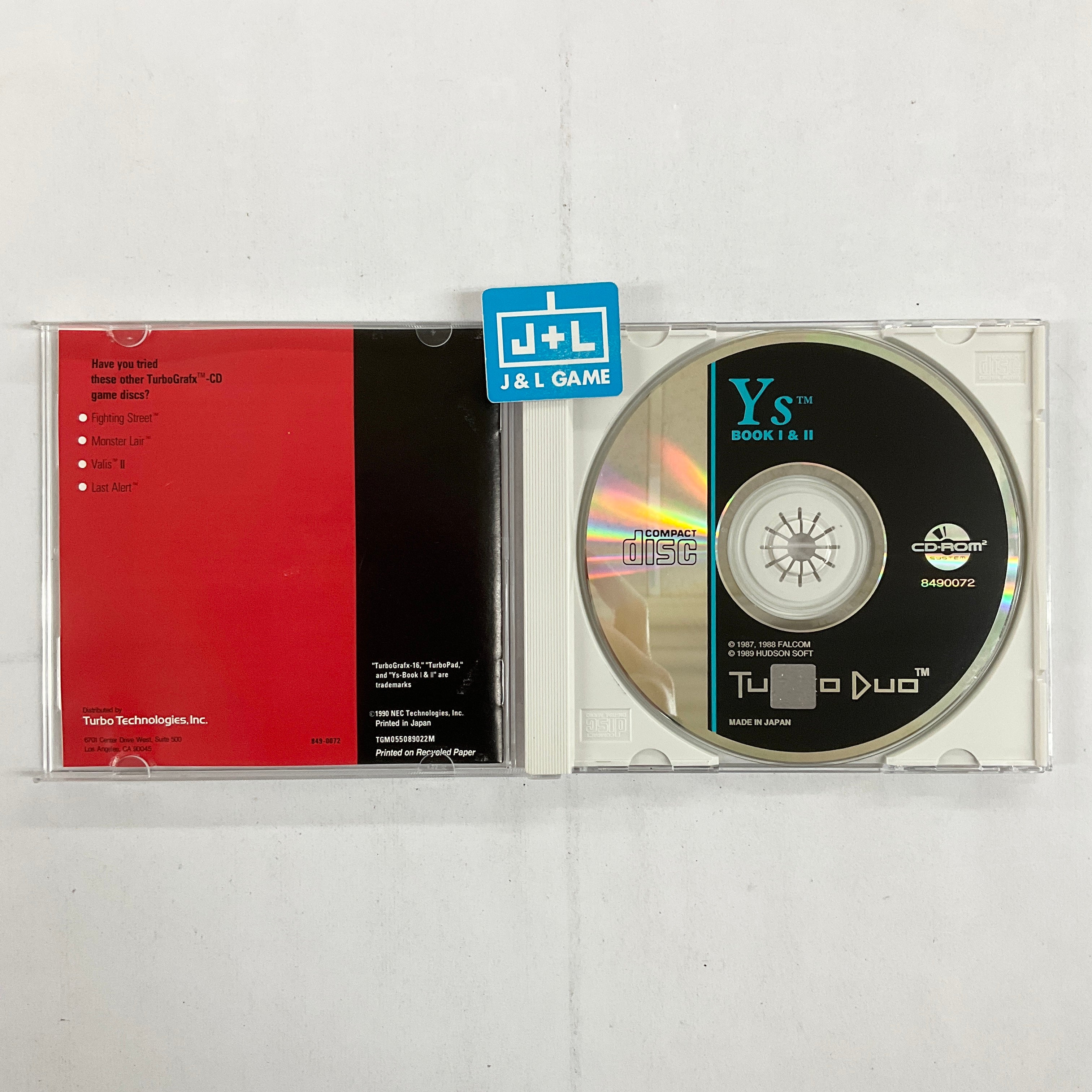 Ys Book I & II - (TCD) Turbo CD [Pre-Owned] Video Games Hudson   