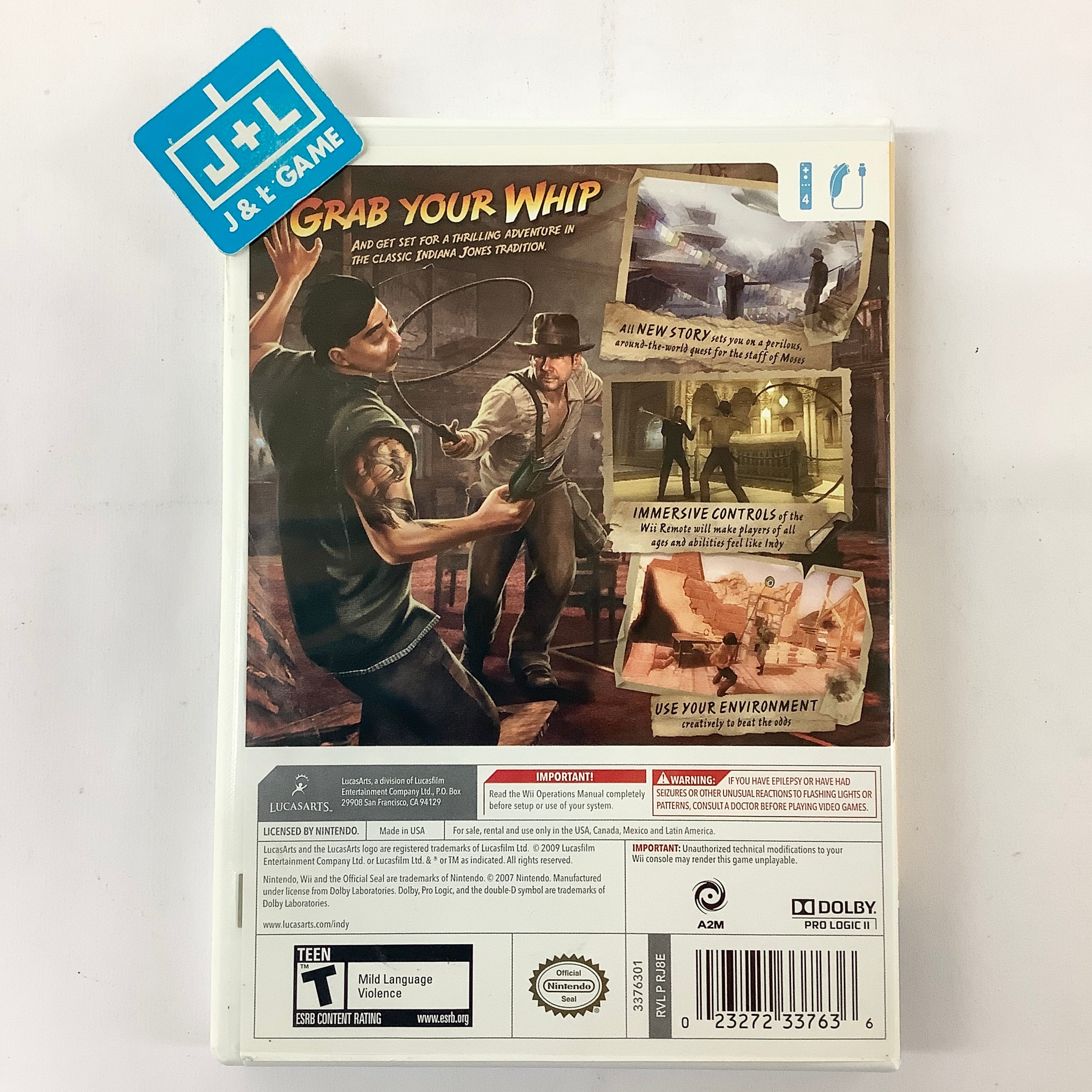 Indiana Jones and the Staff of Kings - Nintendo Wii [Pre-Owned] Video Games LucasArts   