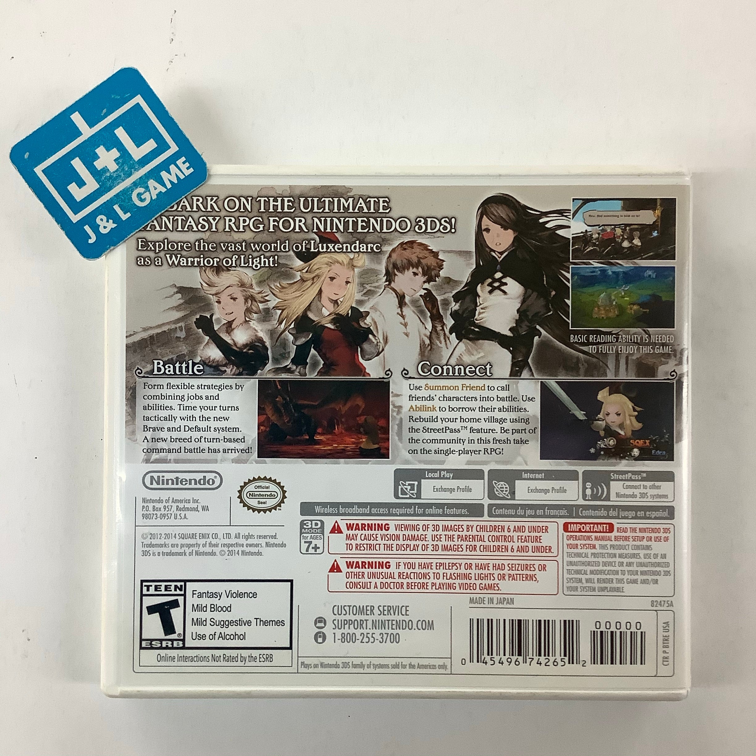 Bravely Default - Nintendo 3DS [Pre-Owned] Video Games Square Enix   