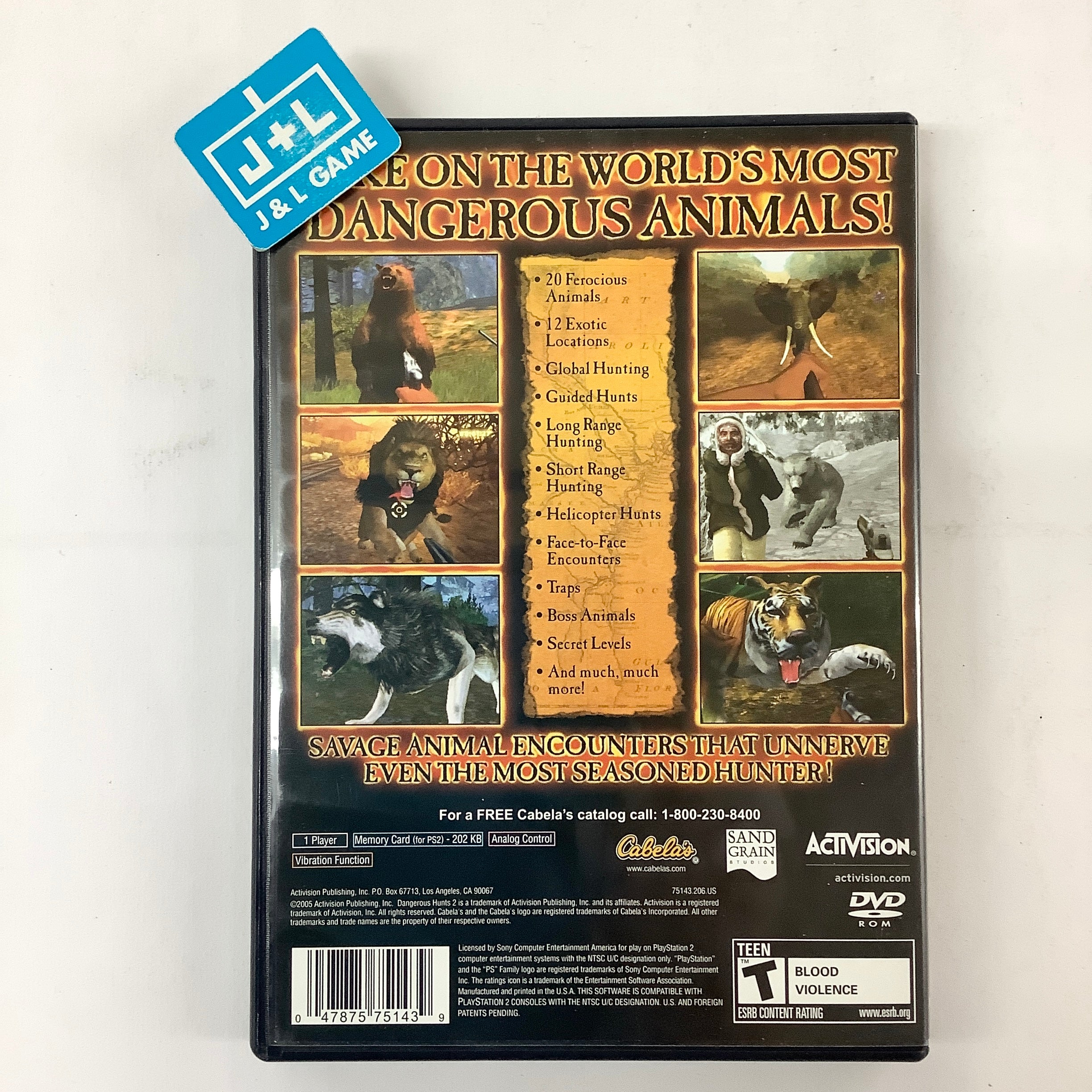 Cabela's Dangerous Hunts 2 - (PS2) PlayStation 2 [Pre-Owned] Video Games Activision   