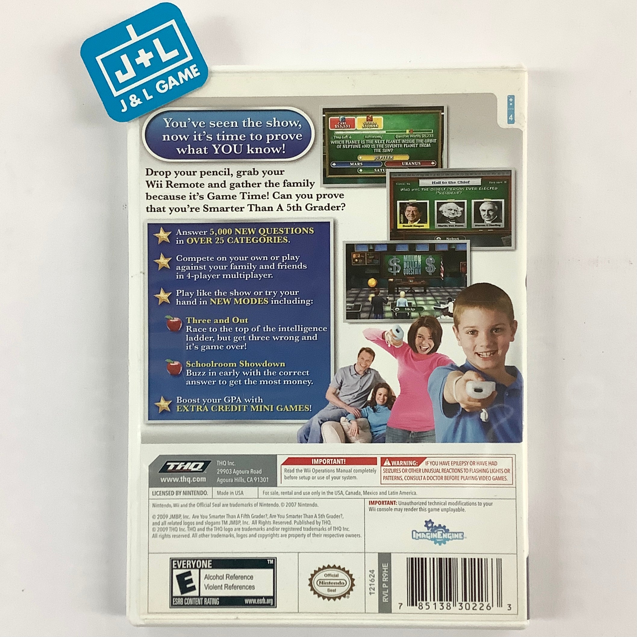 Are You Smarter than a 5th Grader? Game Time - Nintendo Wii [Pre-Owned] Video Games THQ   