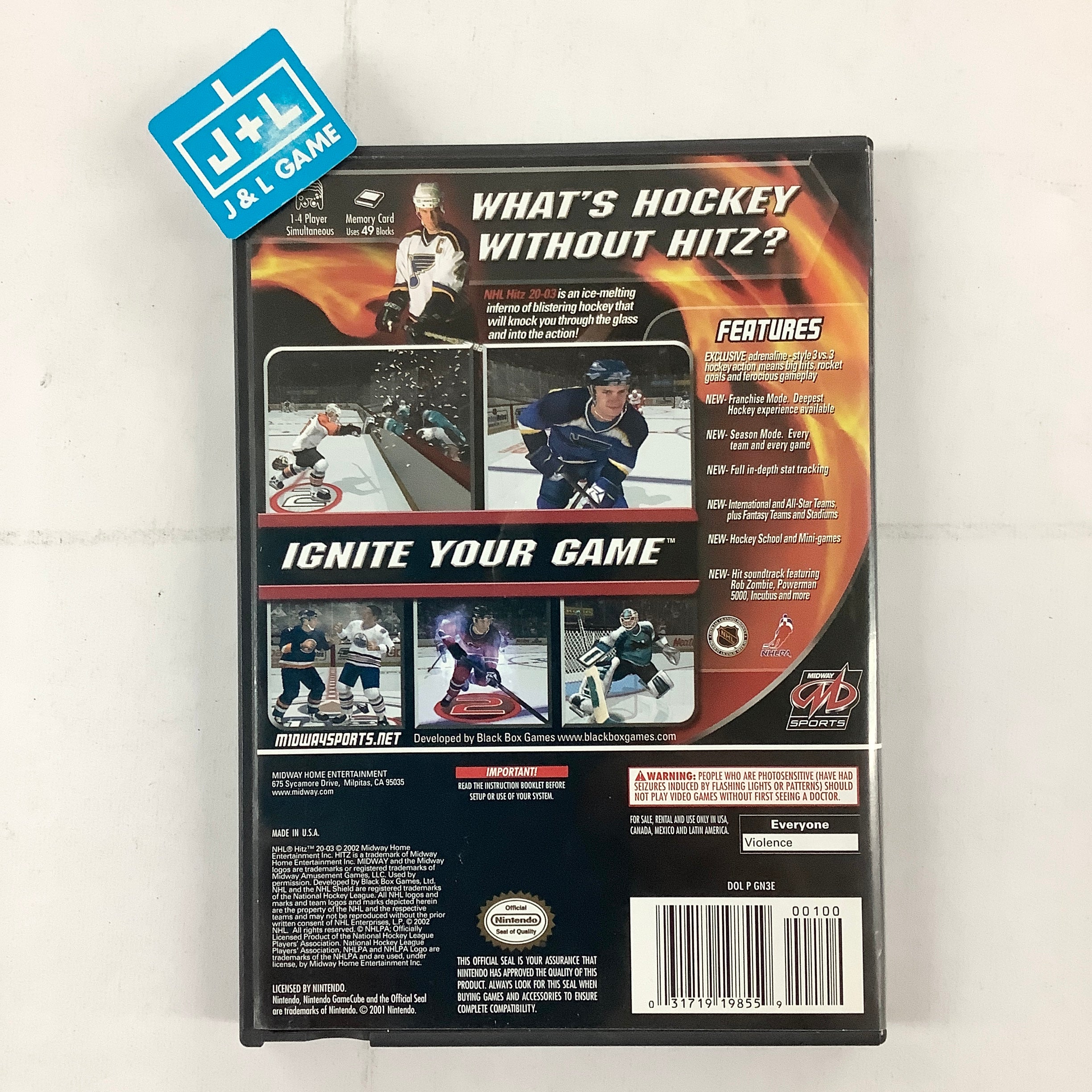 NHL Hitz 20-03 - (GC) GameCube [Pre-Owned] Video Games Midway   