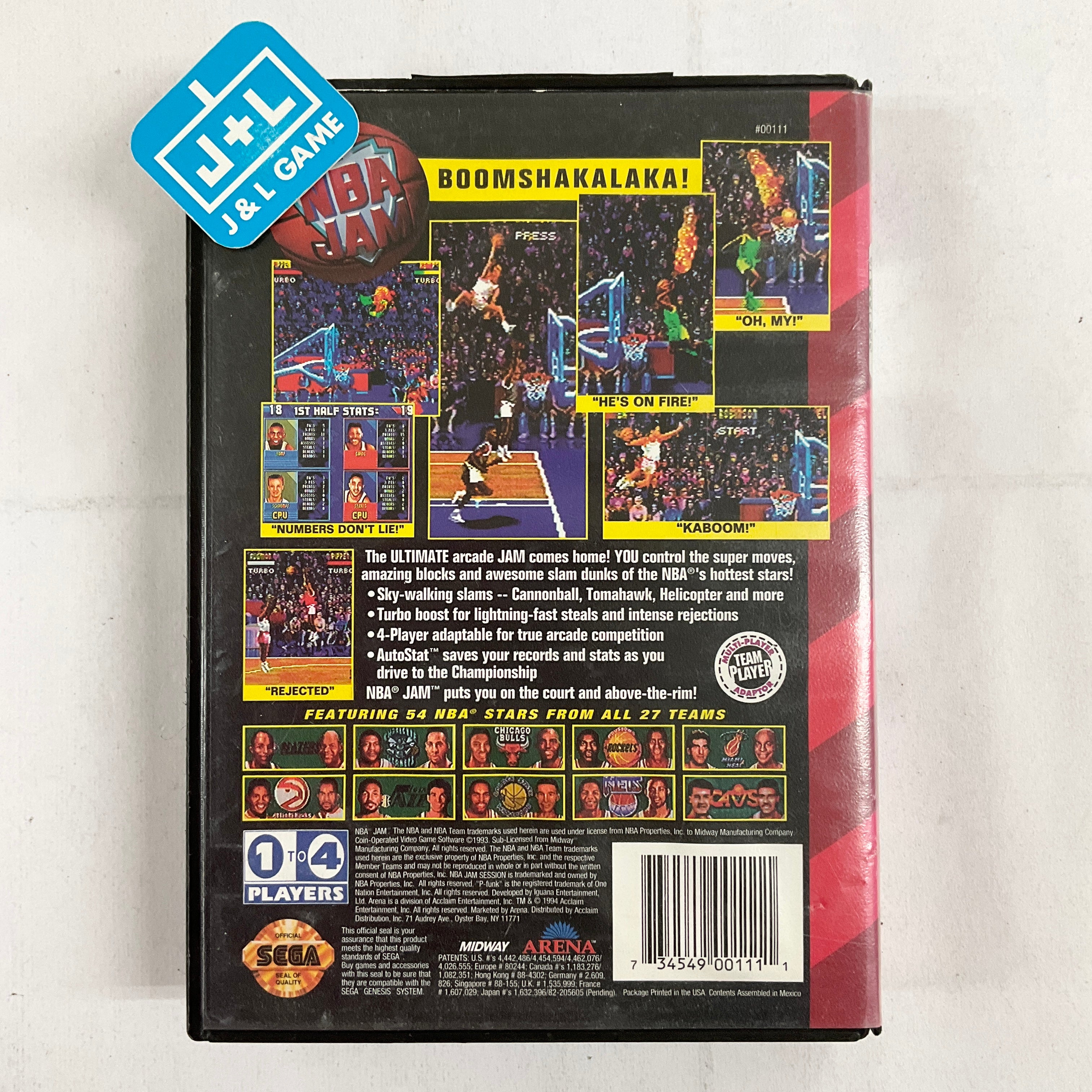 NBA Jam - (SG) SEGA Genesis [Pre-Owned] Video Games Arena   