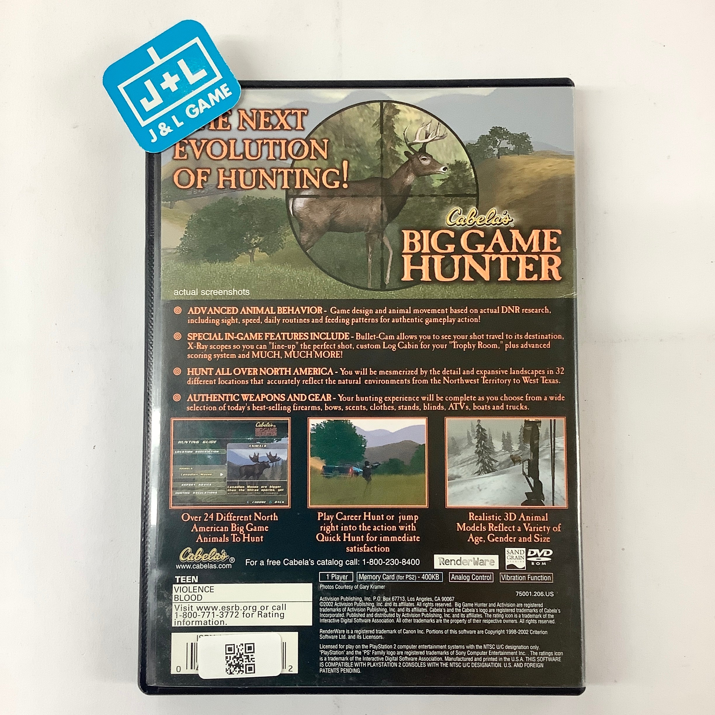 Cabela's Big Game Hunter (2002) - (PS2) PlayStation 2 [Pre-Owned] Video Games Activision   