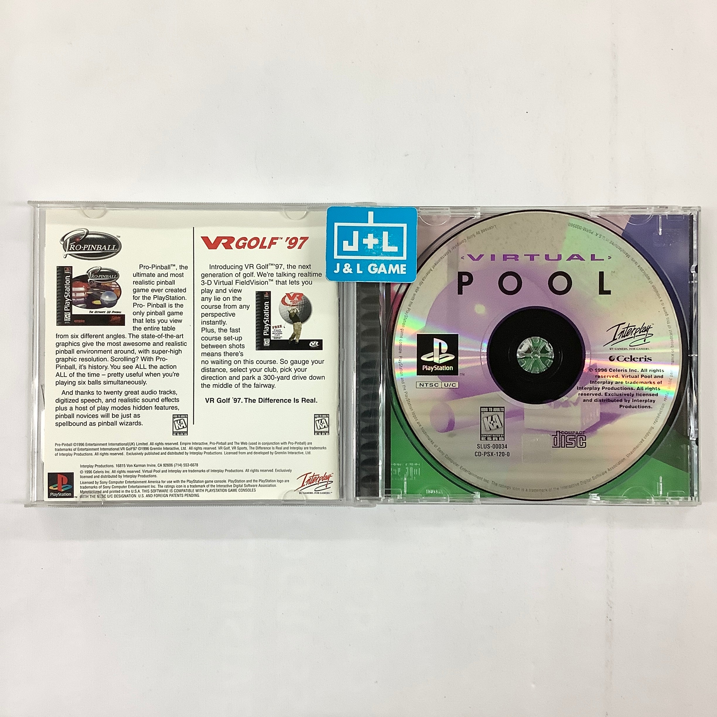 Virtual Pool - (PS1) PlayStation 1 [Pre-Owned] Video Games Interplay   