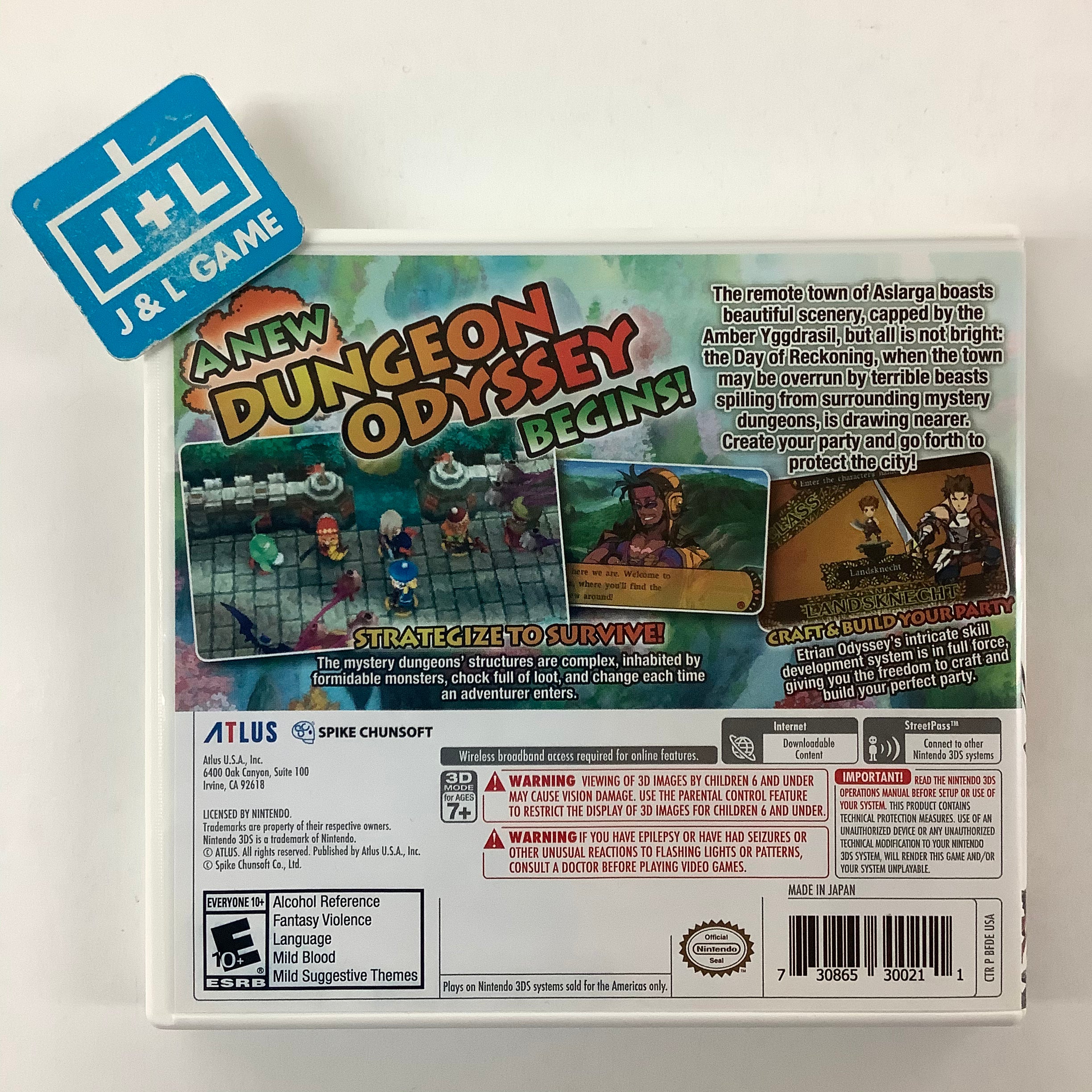 Etrian Mystery Dungeon - Nintendo 3DS [Pre-Owned] Video Games Atlus   