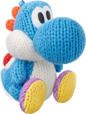 Light Blue Yarn Yoshi (Yoshi's Woolly World) - Nintendo WiiU Amiibo Amiibo Nintendo   